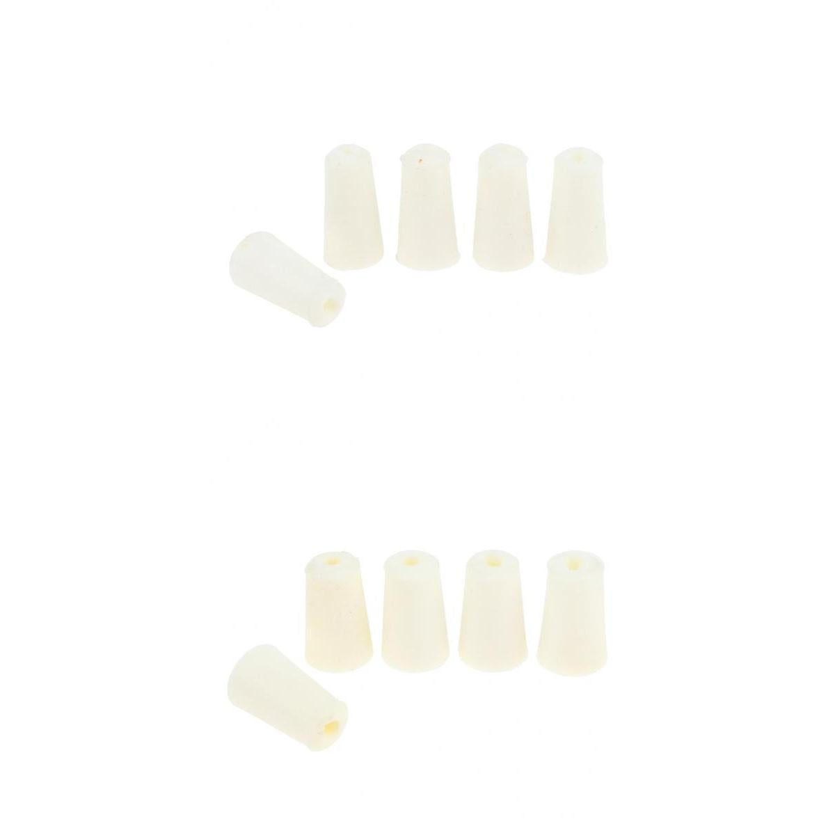 10 Pieces Lab Solid Tapered Silicone Plug Stopper Bung for Test Tube Bottle