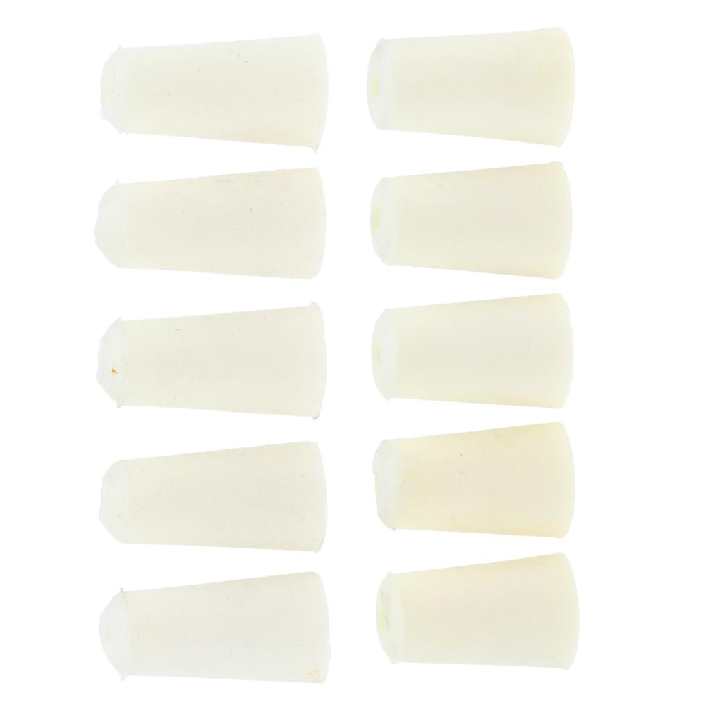 10 Pieces Lab Solid Tapered Silicone Plug Stopper Bung for Test Tube Bottle