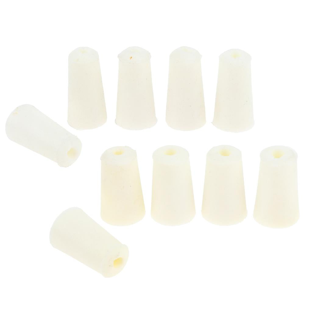 10 Pieces Lab Solid Tapered Silicone Plug Stopper Bung for Test Tube Bottle