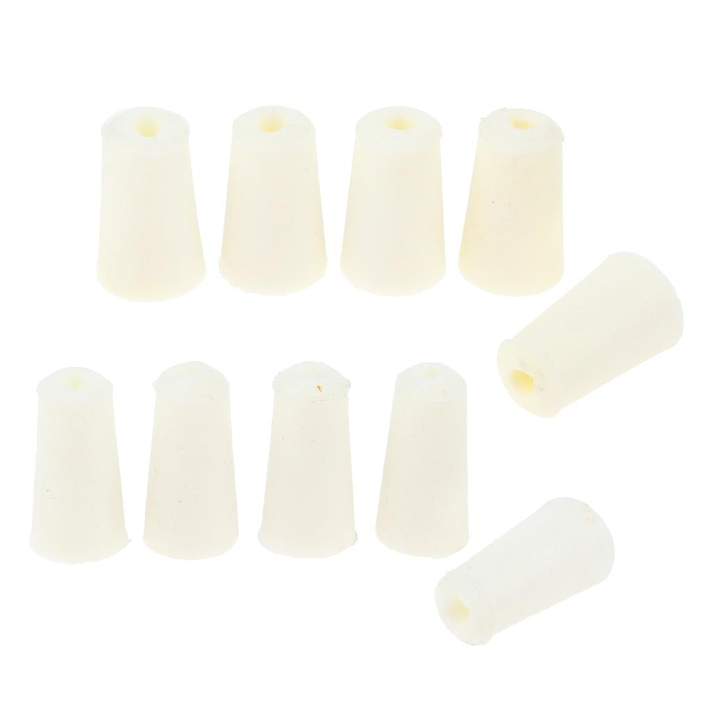 10 Pieces Lab Solid Tapered Silicone Plug Stopper Bung for Test Tube Bottle