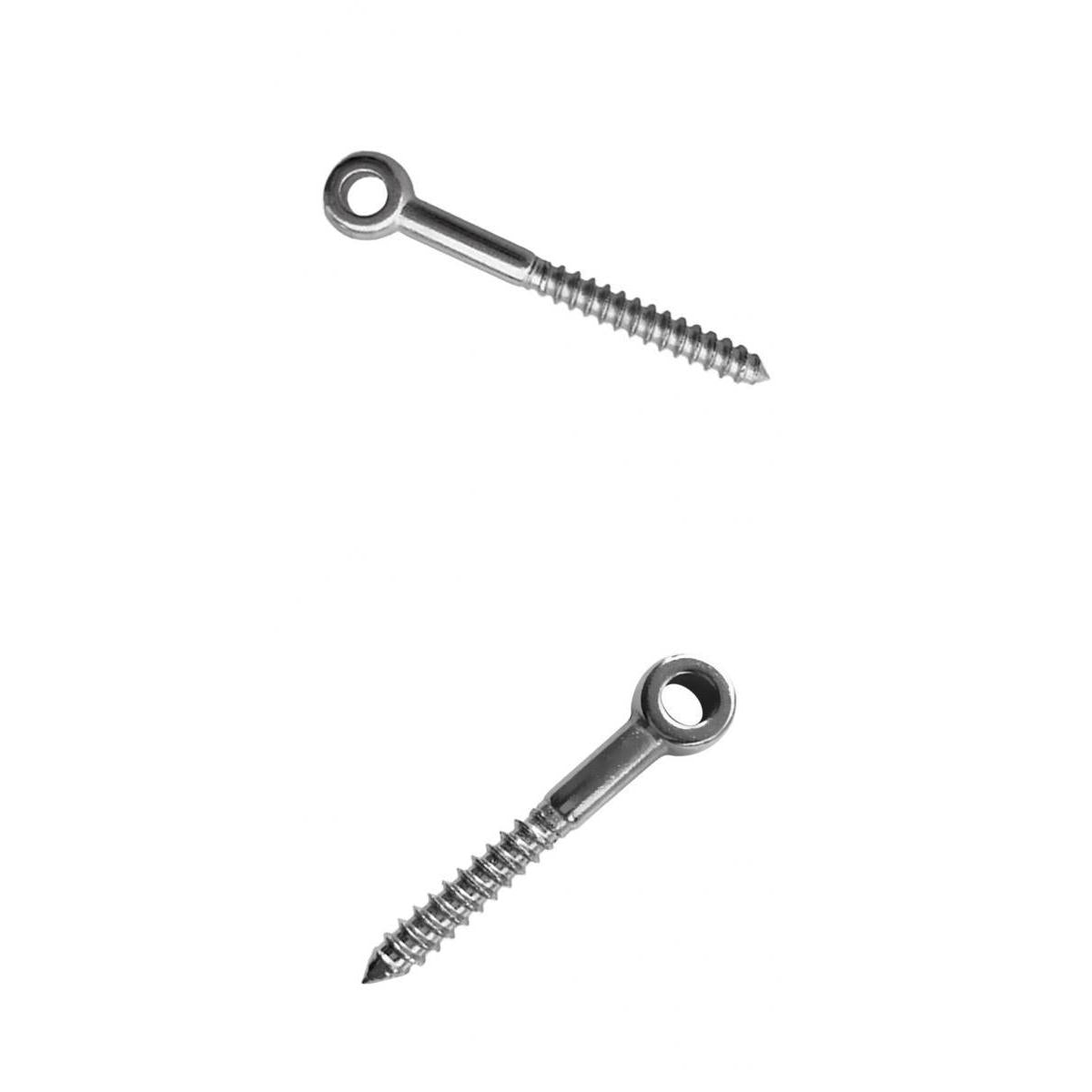 2Pieces Marine Grade 316 Stainless Steel Threaded Screw Lifting Eye Bolt