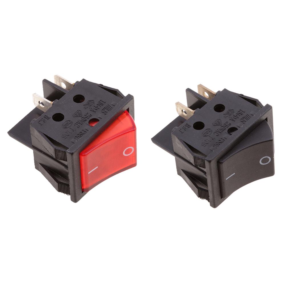 2pcs Waterproof Car Boat 4 Pin DPST LED Lighted Rocker Switch On/Off Switch