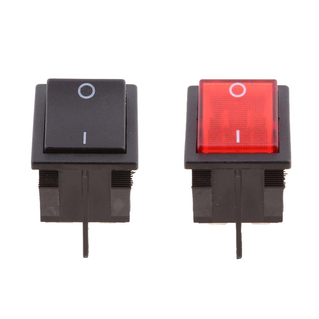 2pcs Waterproof Car Boat 4 Pin DPST LED Lighted Rocker Switch On/Off Switch