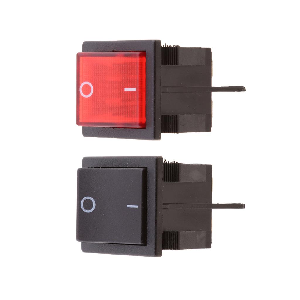 2pcs Waterproof Car Boat 4 Pin DPST LED Lighted Rocker Switch On/Off Switch