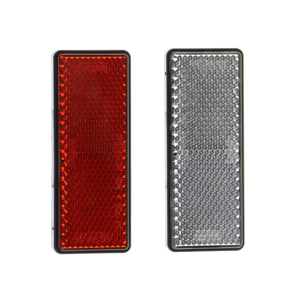 Car Cycle Reflector Light Reflective Strips Stick On Self Adhesive Red+White