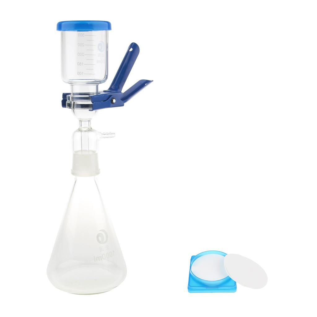 1000ml Filtration Apparatus Vacuum Unit + 50x Water Filter Membranes 0.22um