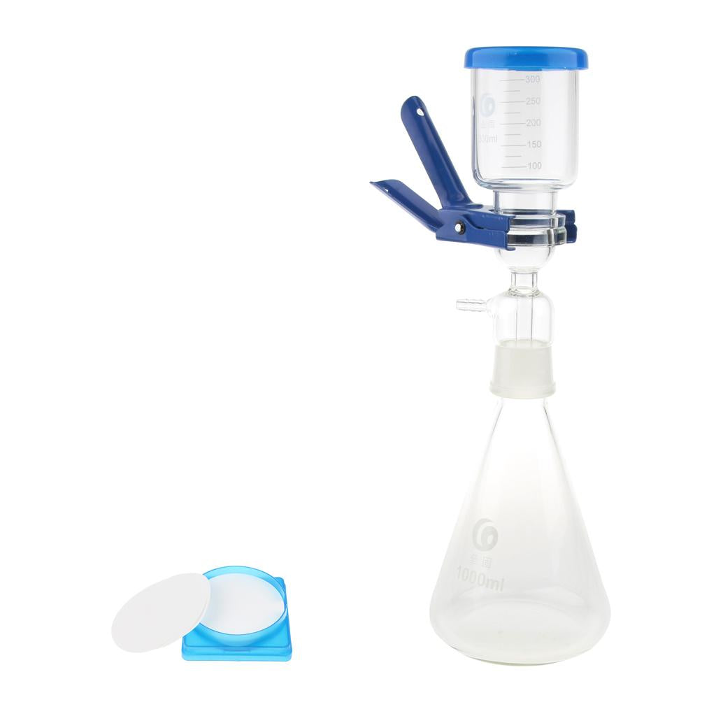 1000ml Filtration Apparatus Vacuum Unit + 50x Water Filter Membranes 0.22um