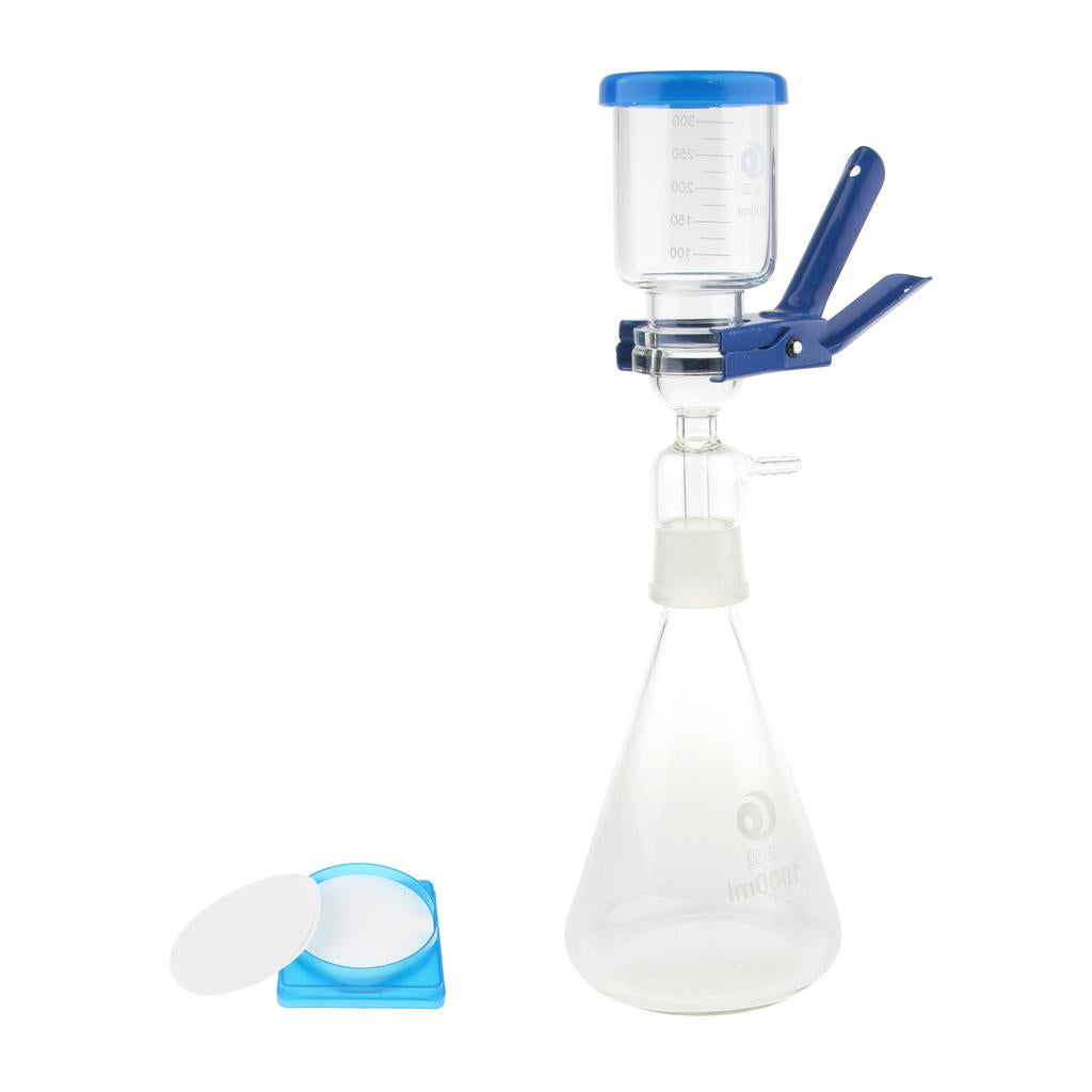 1000ml Filtration Apparatus Vacuum Unit + 50x Water Filter Membranes 0.22um