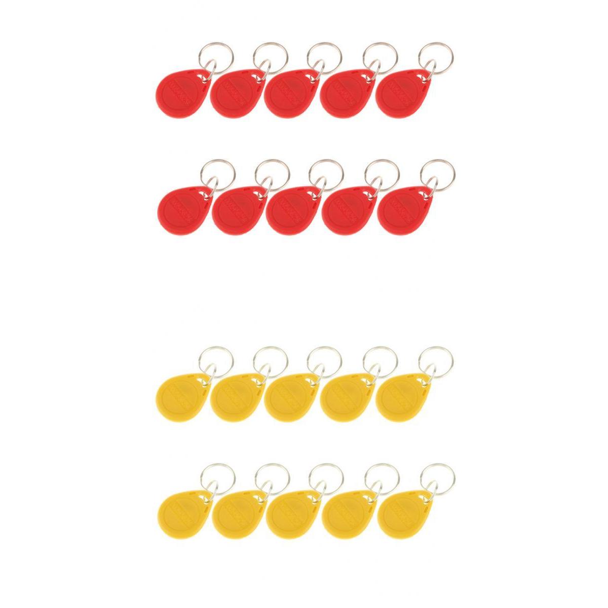 20Pcs 125KHZ RFID Proximity ID Card Token Tags Key Fobs Access System Red