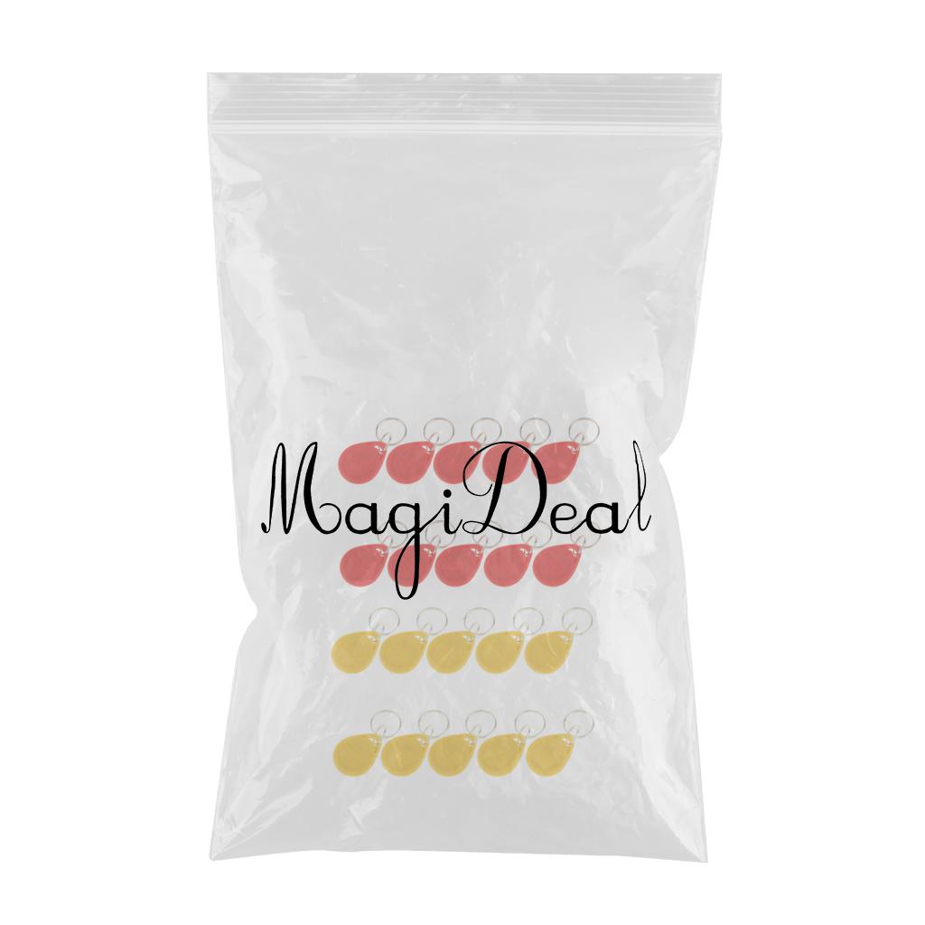 20Pcs 125KHZ RFID Proximity ID Card Token Tags Key Fobs Access System Red