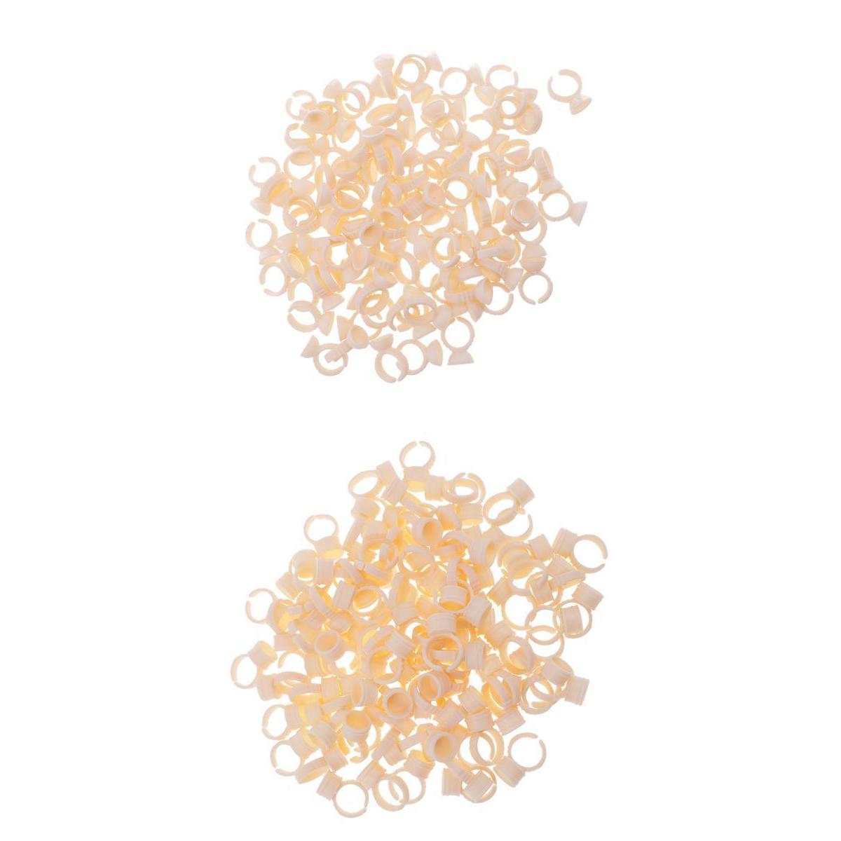 200pcs Silicone Pigment Rings Tattoo Ink Cups Makeup Ring Glue Holder S/M
