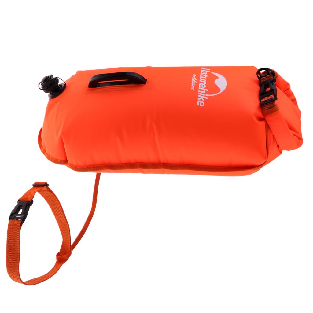 2 Pieces High Visibility Inflatable Bag Safety Pool Swim Buoy Tow Float