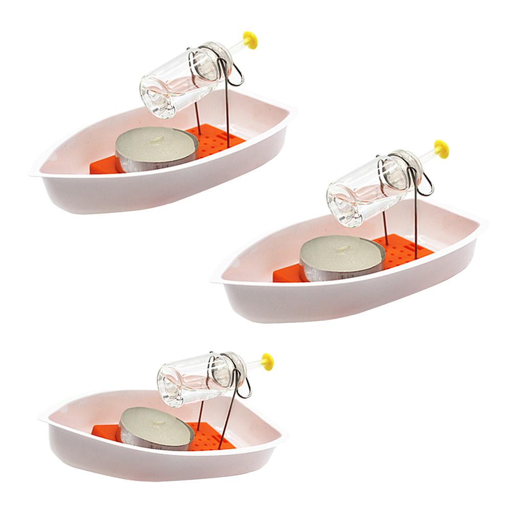 3 set Steam Candle Powered Speed Boat Toy DIY Steamships Science Toys