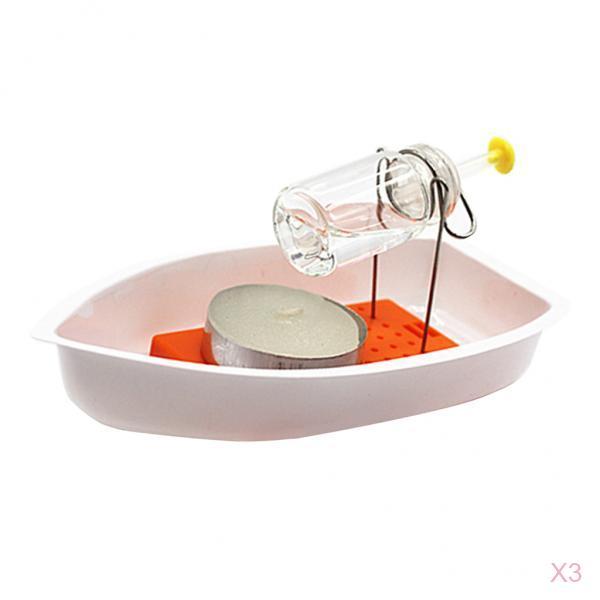 3 set Steam Candle Powered Speed Boat Toy DIY Steamships Science Toys