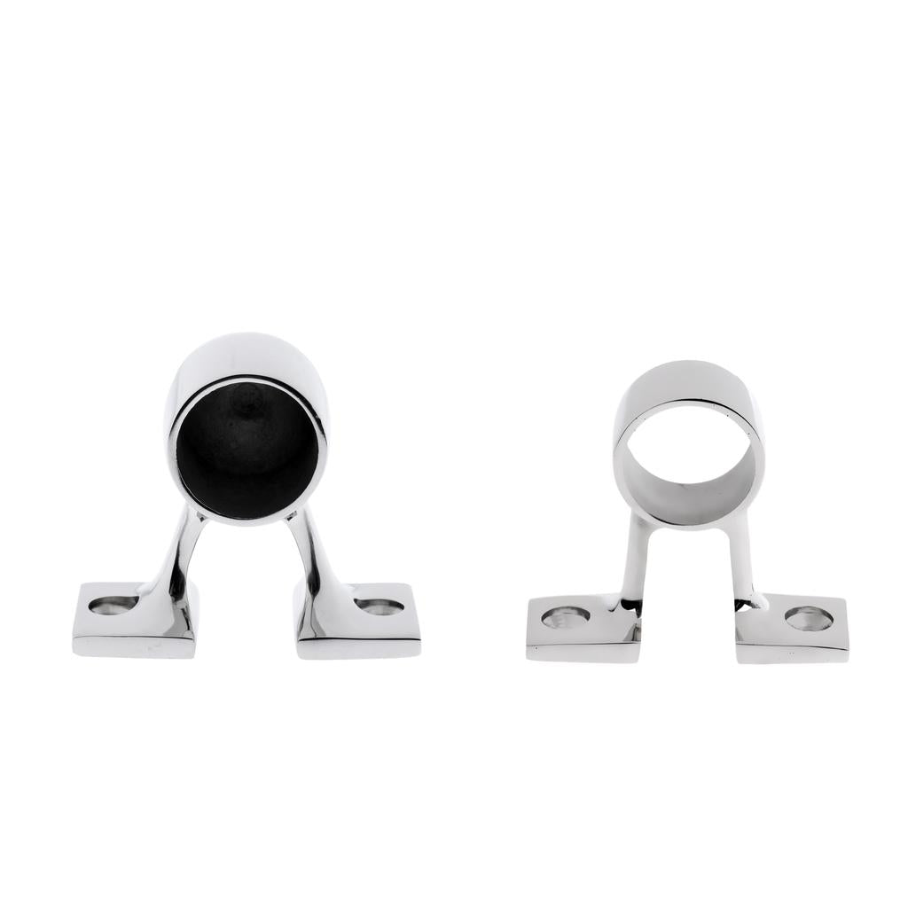 2Pcs 316 Stainless Steel Boat Hand Rail Fitting 25mm Stanchion Hardware