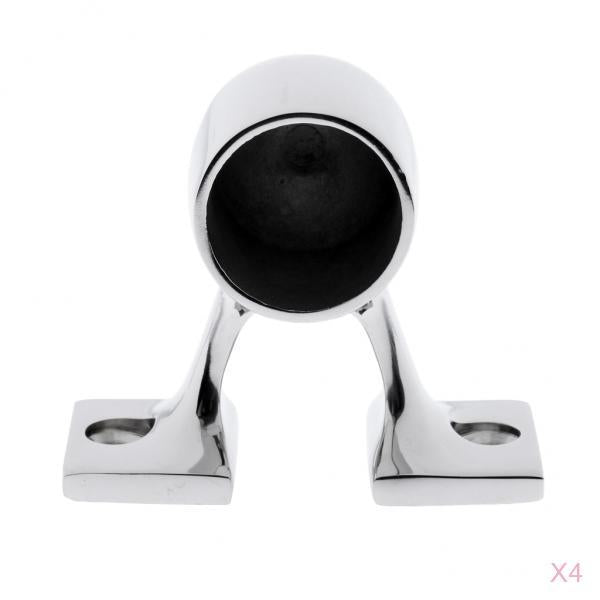 4Pcs 316 Stainless Steel Boat Hand Rail Fitting 25mm 90 Degree End Stanchion