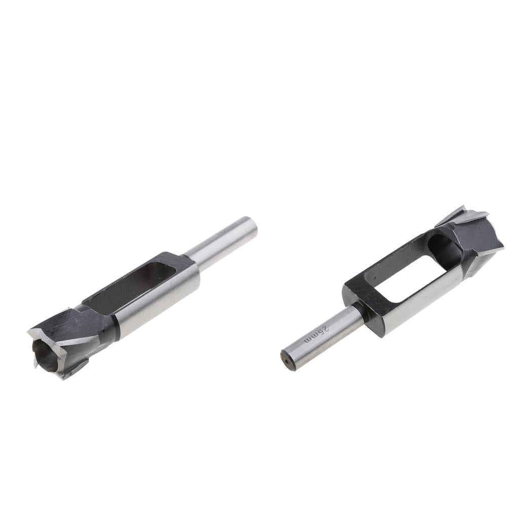2 Pieces Tapered Snug Plug Cutters 13MM 1/2 Inch Shank 16mm & 25mm
