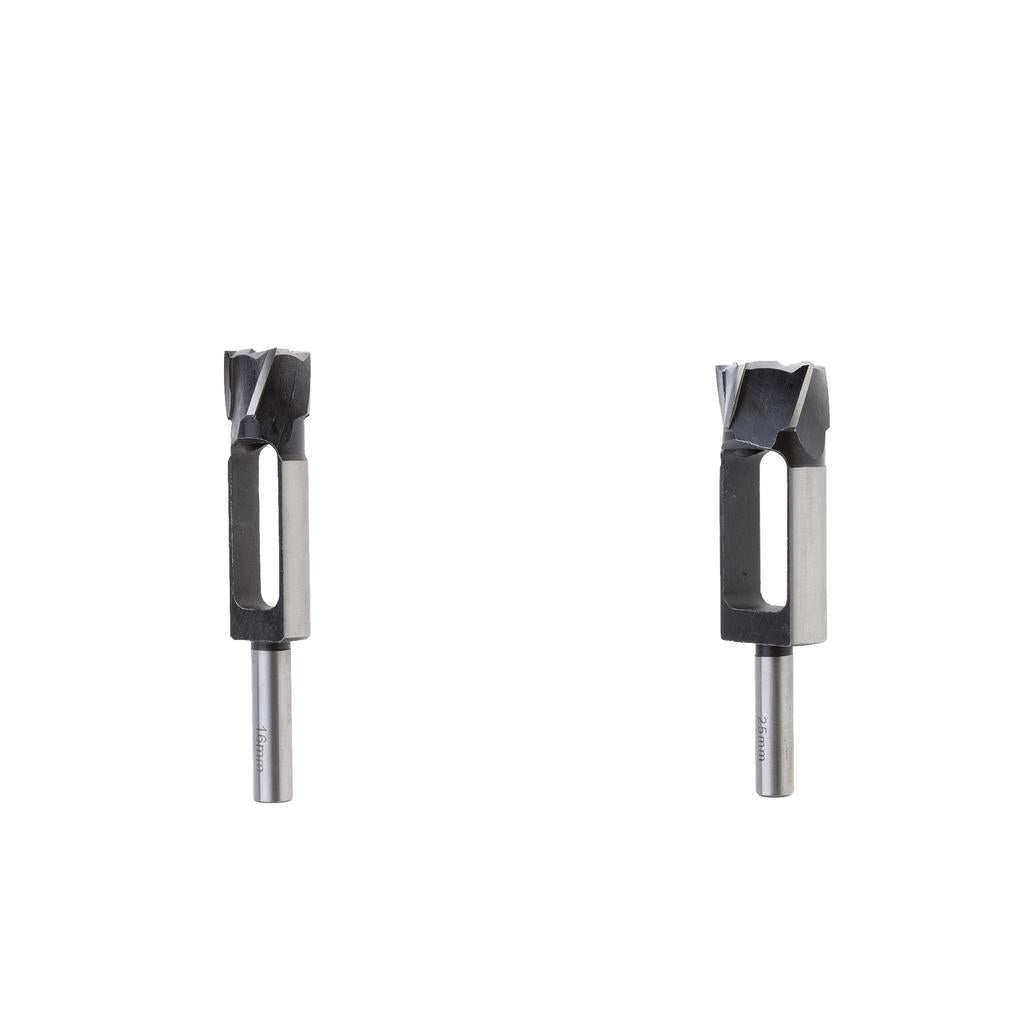 2 Pieces Tapered Snug Plug Cutters 13MM 1/2 Inch Shank 16mm & 25mm