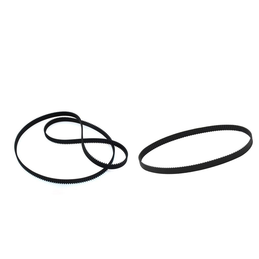 2pcs 3D Printer Belt Closed Loop Rubber GT2 Timing Belt 2GT-6 200mm & 280mm