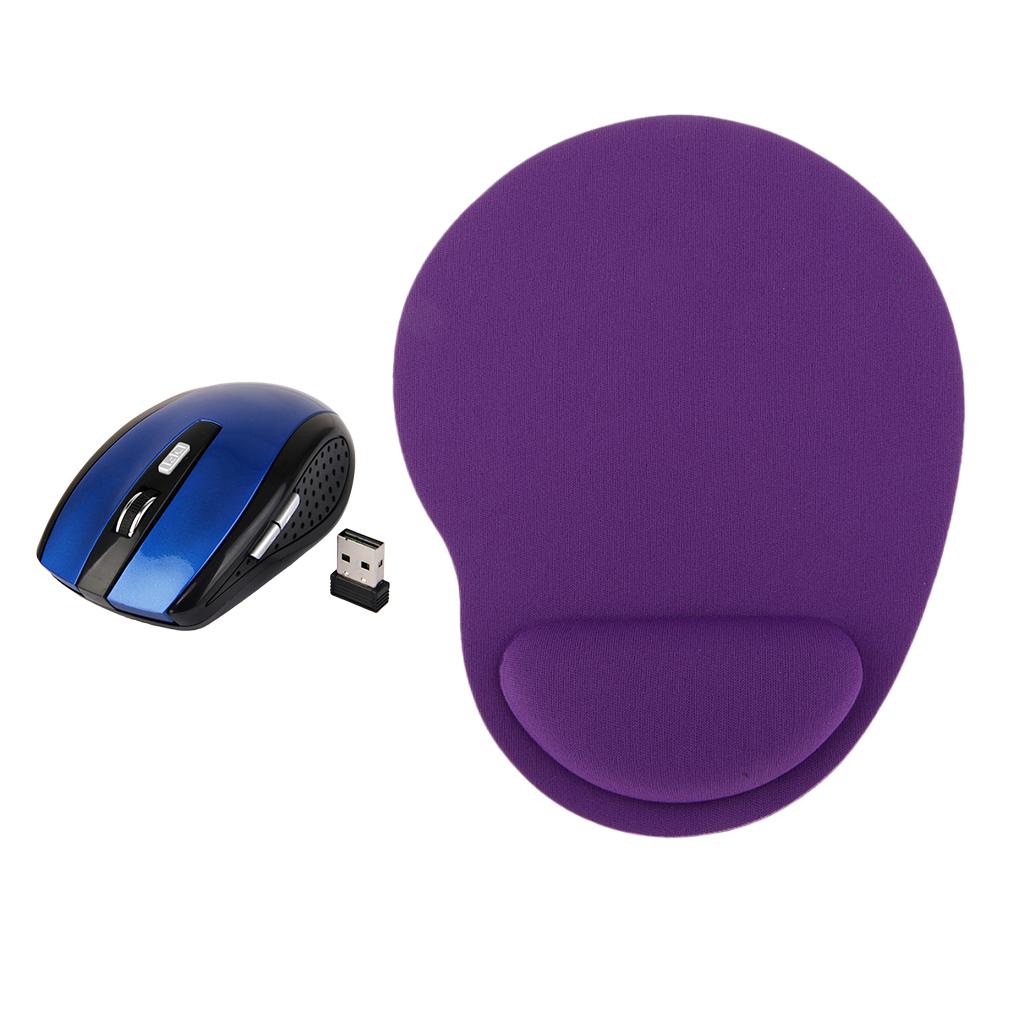 2.4GHz 1600dpi Wireless Optical Mouse + Comfort Soft Rest Wrist Mat Mousepad