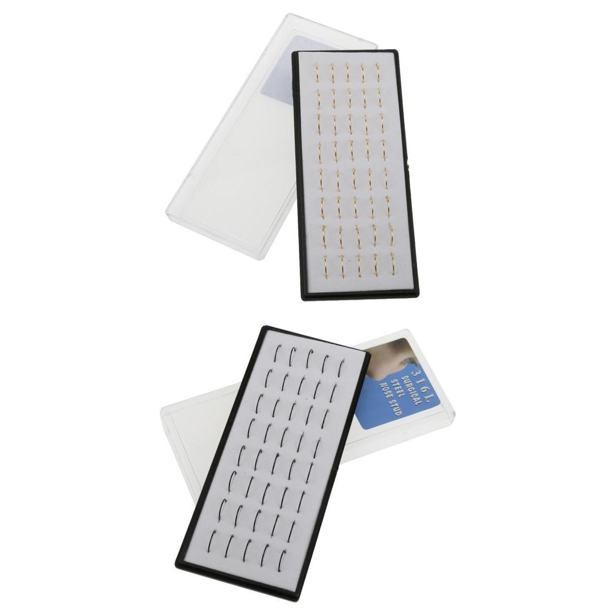 80 Pieces 316L Stainless Steel Nose Studs Hoops Piercing Lip Rings Jewelry