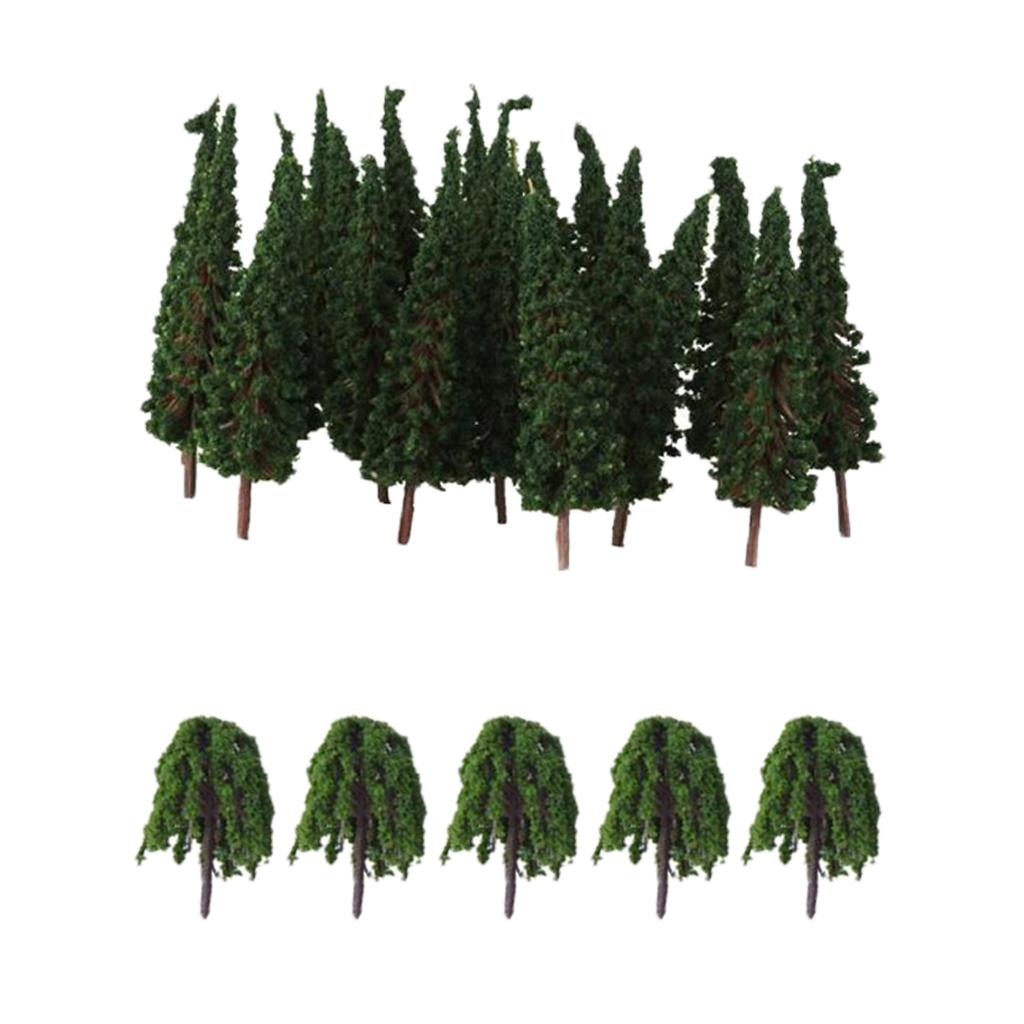 100 Pieces Train Model Trees Scale 1:100 - 300 Railroad Scenery