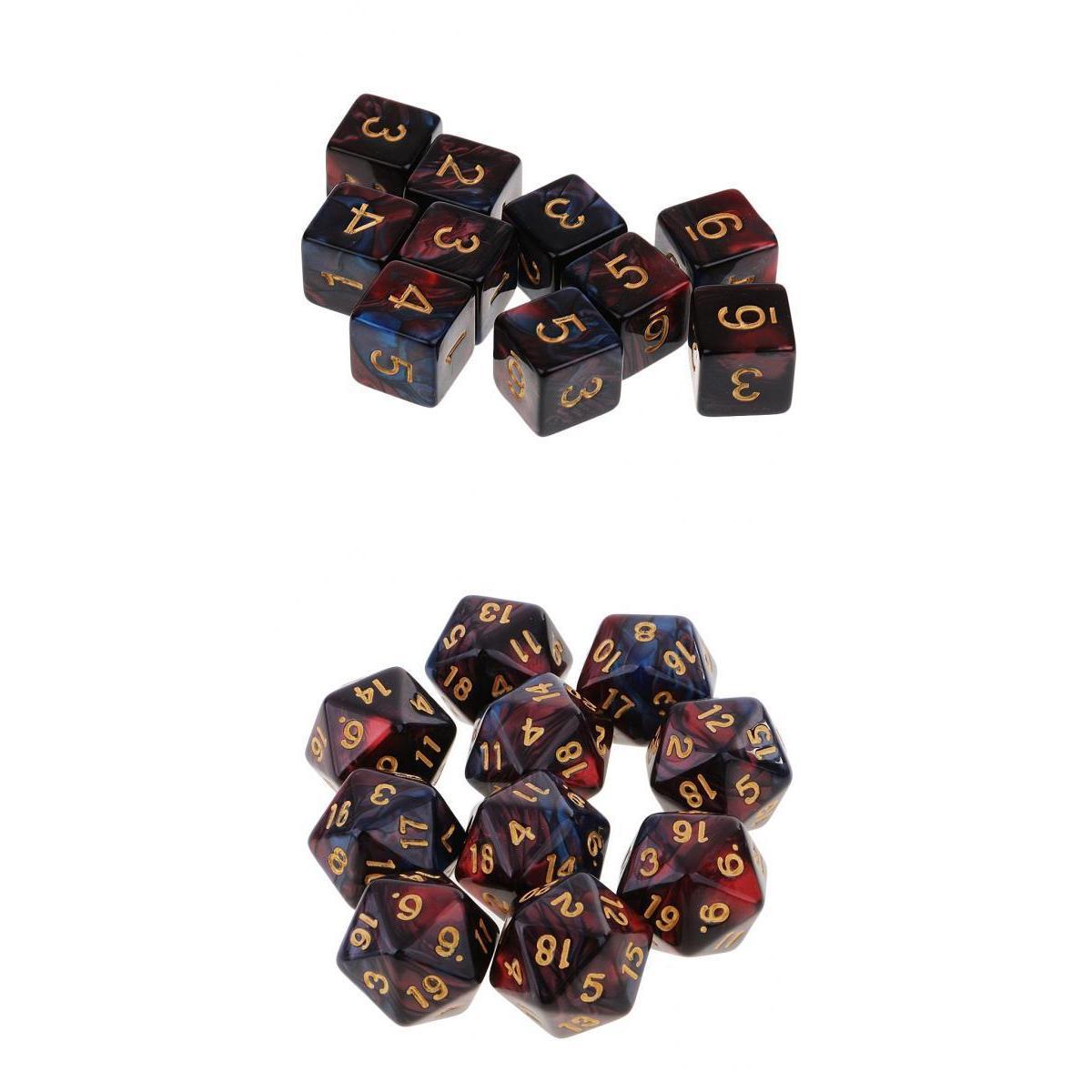 20 Pieces D6 Dice Polyhedral Dice for Dungeons and Dragons Table Games Gift