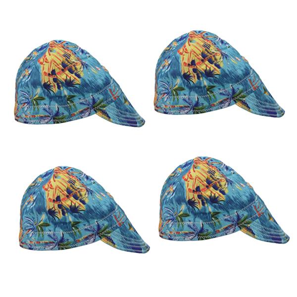 4x Fashion Elastic Welding Welder Hat Cap Pure Cotton Flame Retardant -Beach