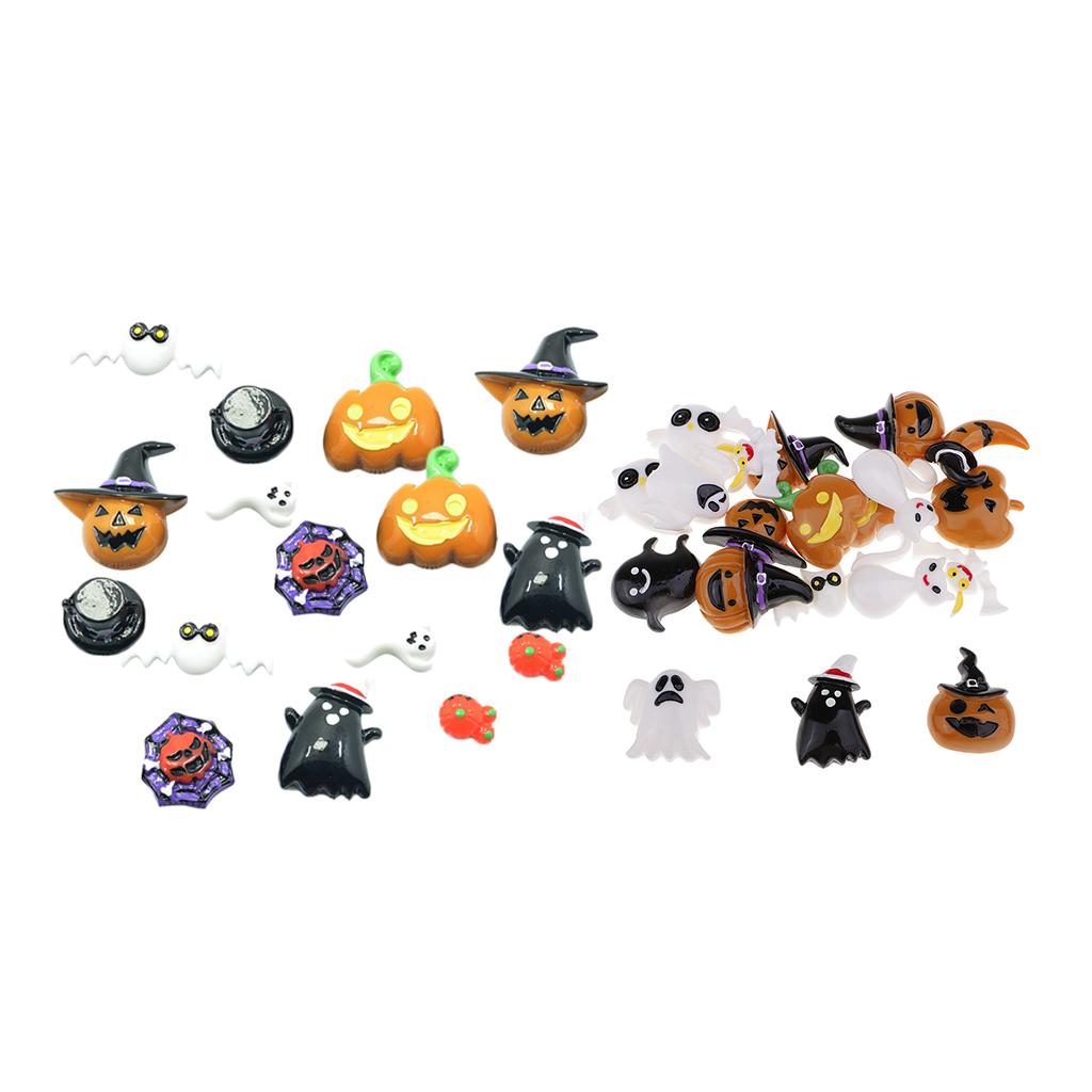 36 Pieces HALLOWEEN Resin Flatback Cabochons Embellishments DIY Phone Craft