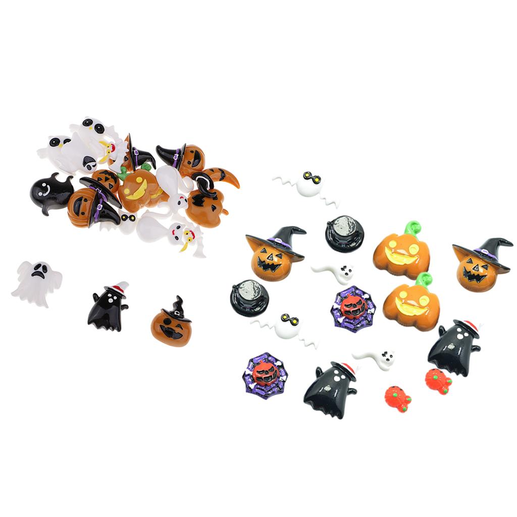 36 Pieces HALLOWEEN Resin Flatback Cabochons Embellishments DIY Phone Craft