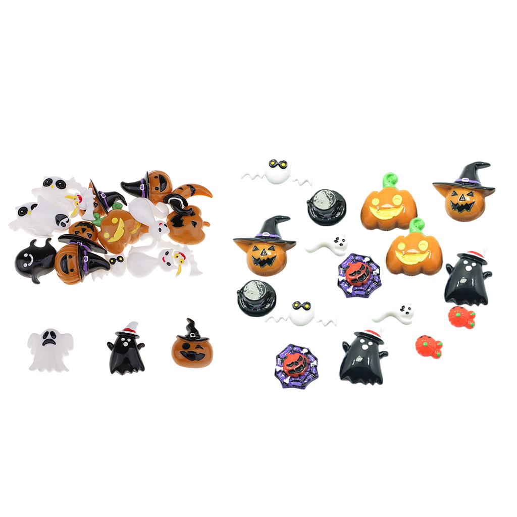36 Pieces HALLOWEEN Resin Flatback Cabochons Embellishments DIY Phone Craft