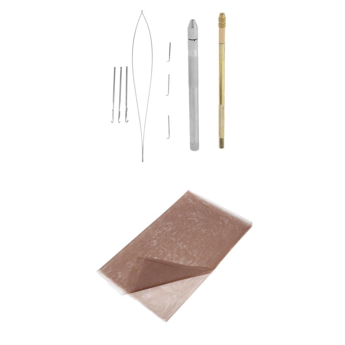 Aluminum Crochet Hooking Ventilating Latch Pull Needles Holder Wig Cap Base