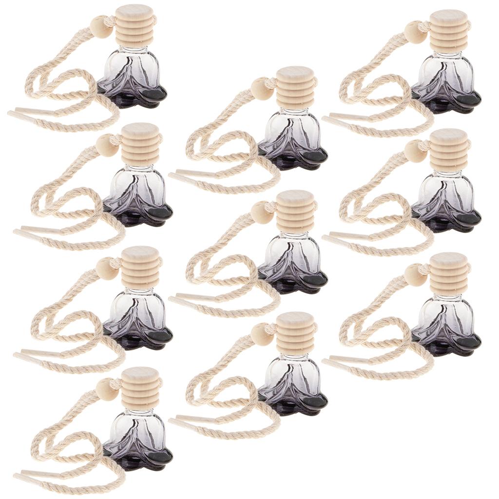 10pcs Empty Perfume Bottle Pendant Car Hanging Ornament Home Decor Flower