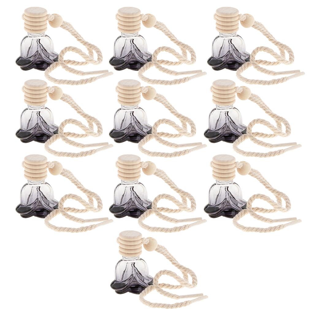 10pcs Empty Perfume Bottle Pendant Car Hanging Ornament Home Decor Flower
