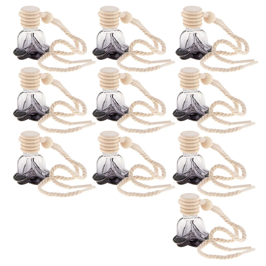 10pcs Empty Perfume Bottle Pendant Car Hanging Ornament Home Decor Flower