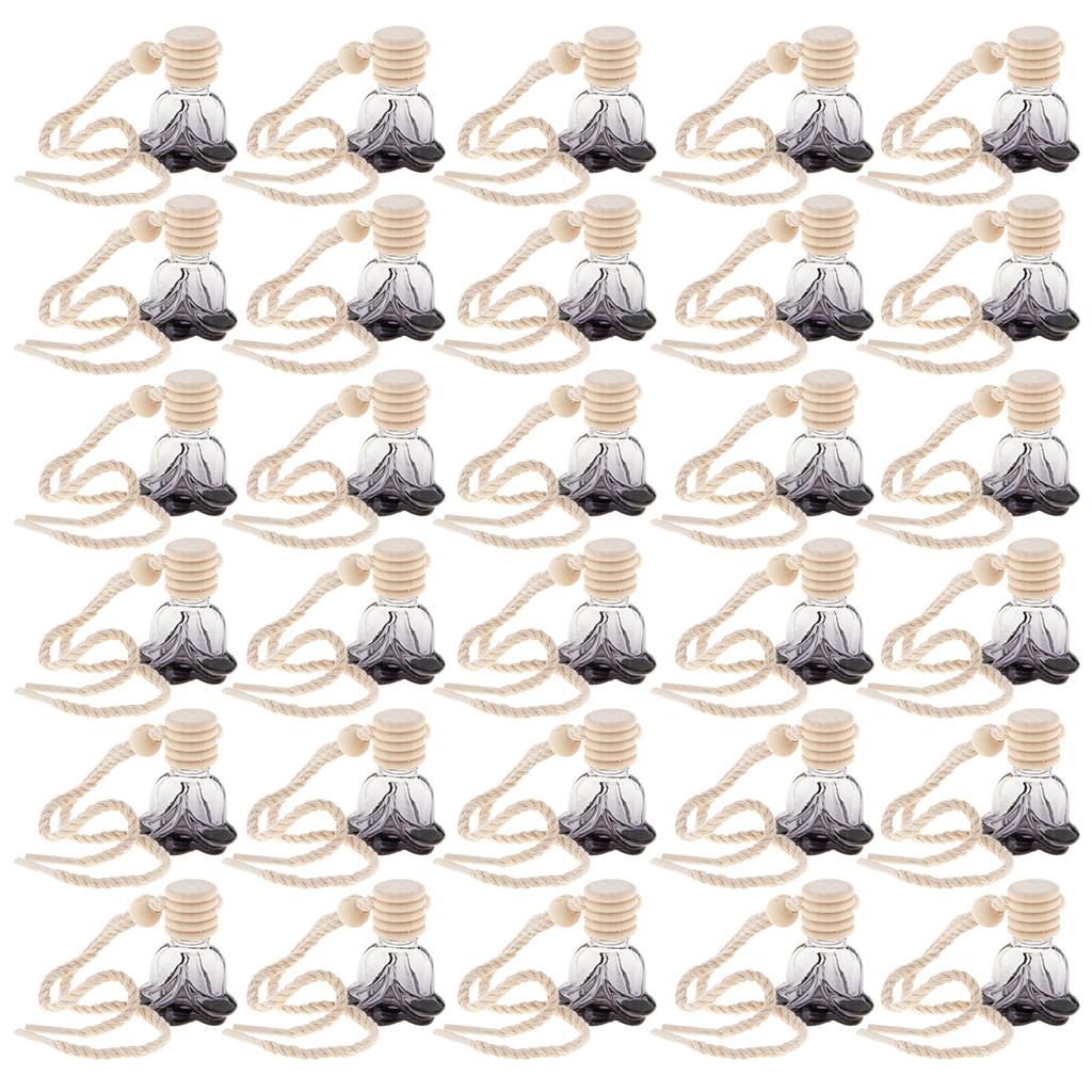 30pcs Empty Perfume Bottle Pendant Car Hanging Ornament Home Decor Flower
