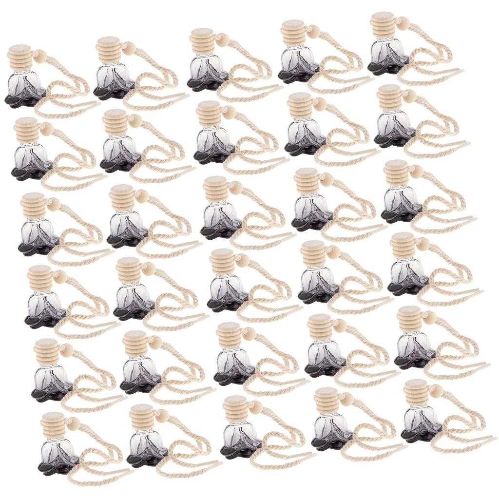 30pcs Empty Perfume Bottle Pendant Car Hanging Ornament Home Decor Flower