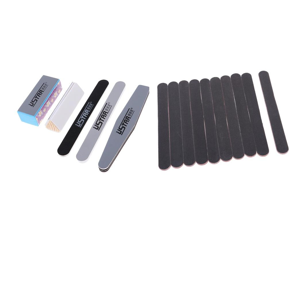 15 Piece Nail Polishing Buffing Sanding Bar Tools Set Model DIY Accessories