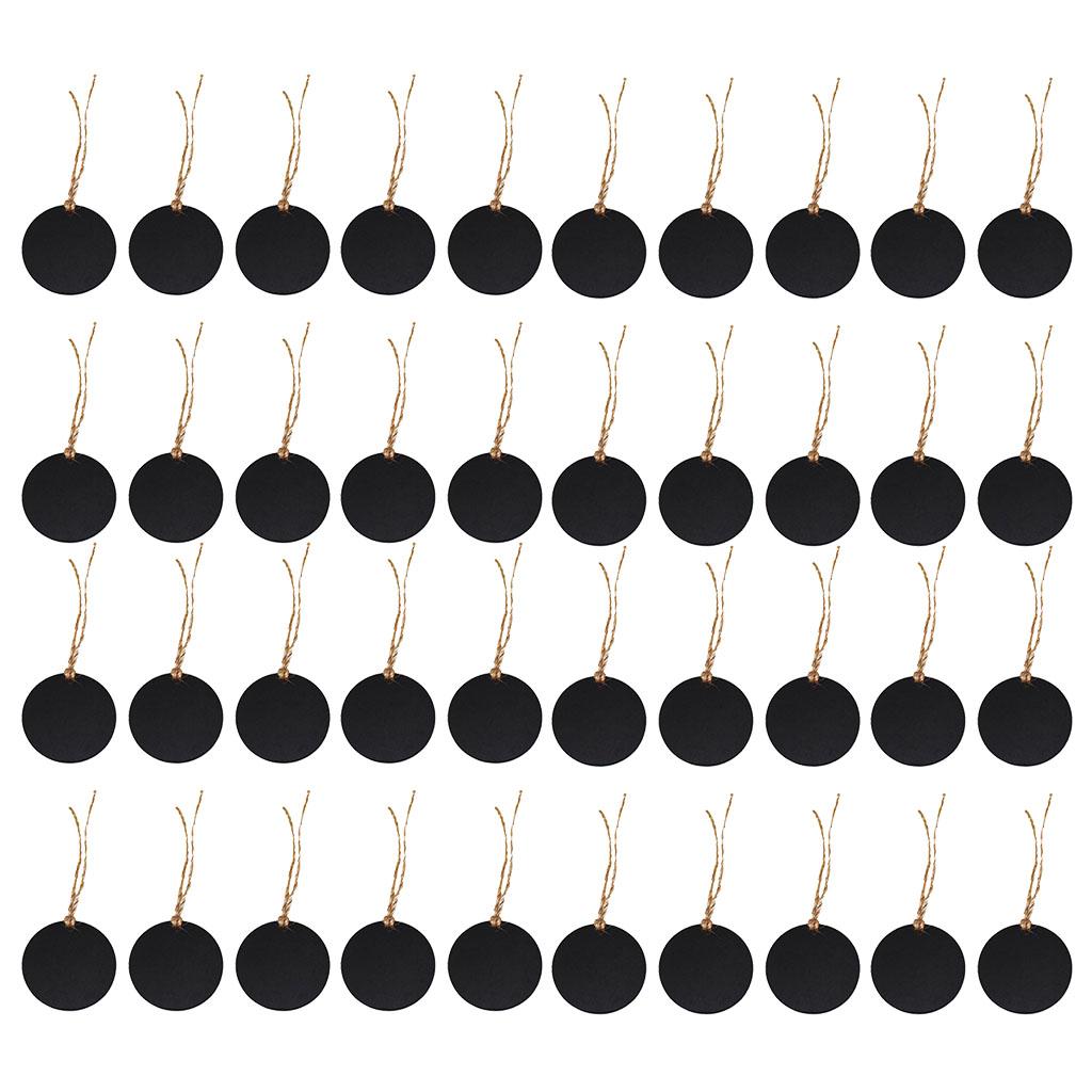 40pcs Mini Small Hanging Chalk Board Blackboard Memo Home Party Sign Packs