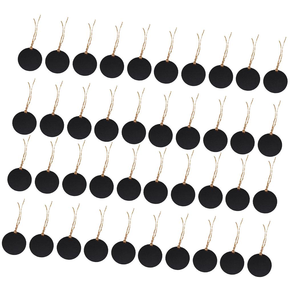 40pcs Mini Small Hanging Chalk Board Blackboard Memo Home Party Sign Packs