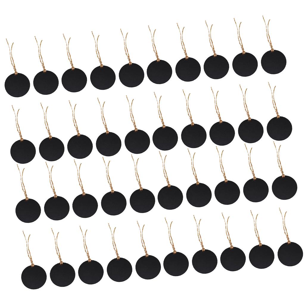 40pcs Mini Small Hanging Chalk Board Blackboard Memo Home Party Sign Packs