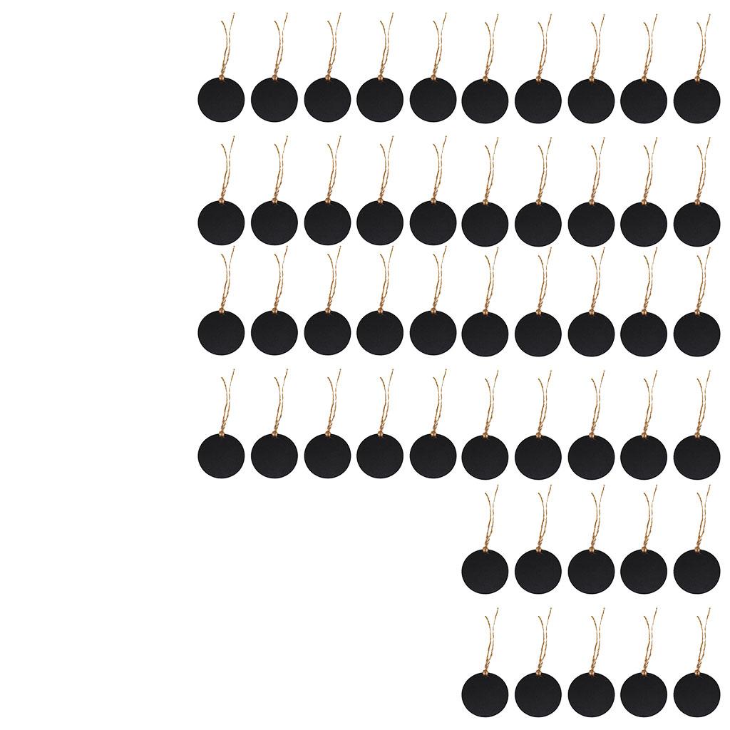 50pcs Mini Small Hanging Chalk Board Blackboard Memo Home Party Sign Packs