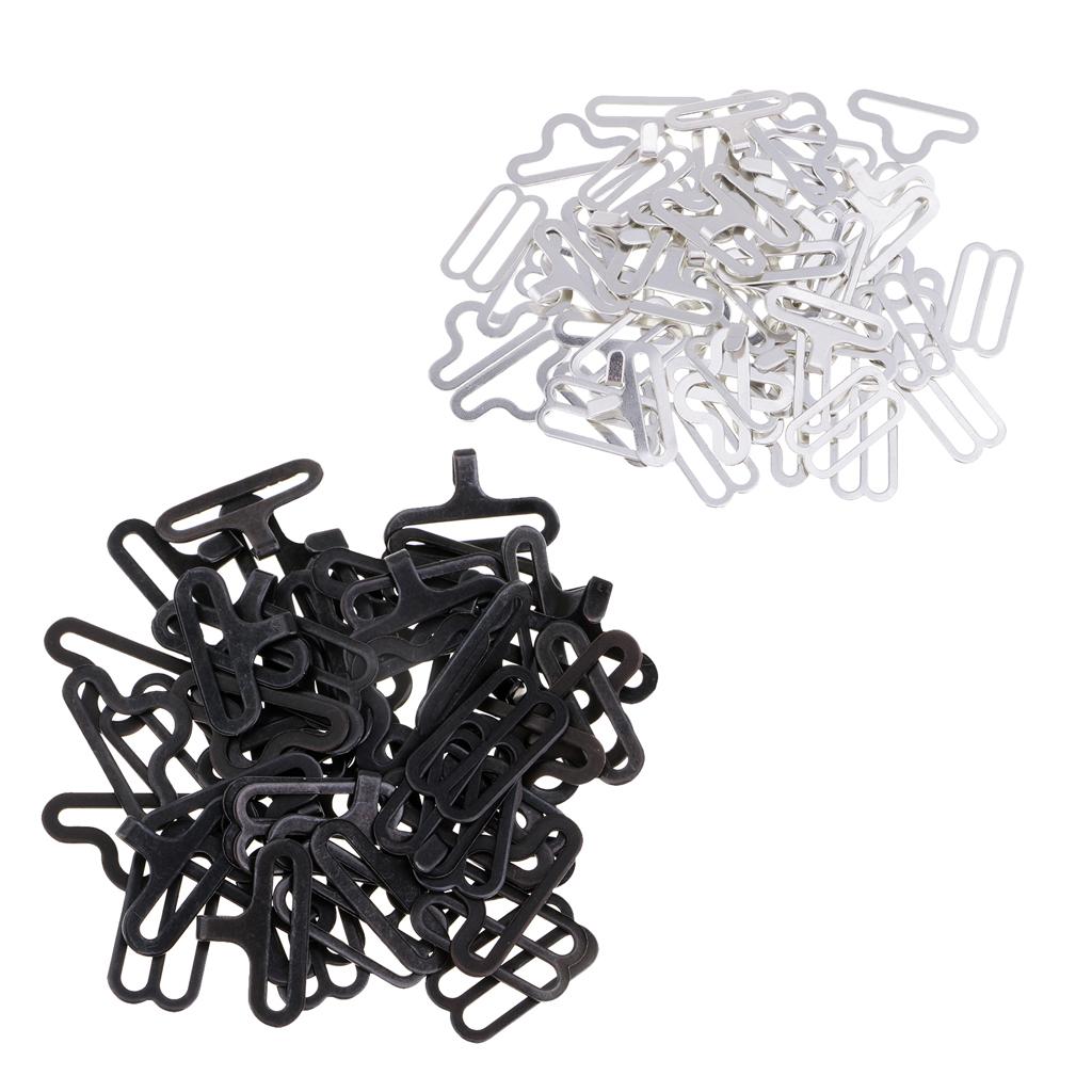 40 Sets Bow Tie Clips Metal Hooks Sewing Fasteners for Necktie Strap Crafts
