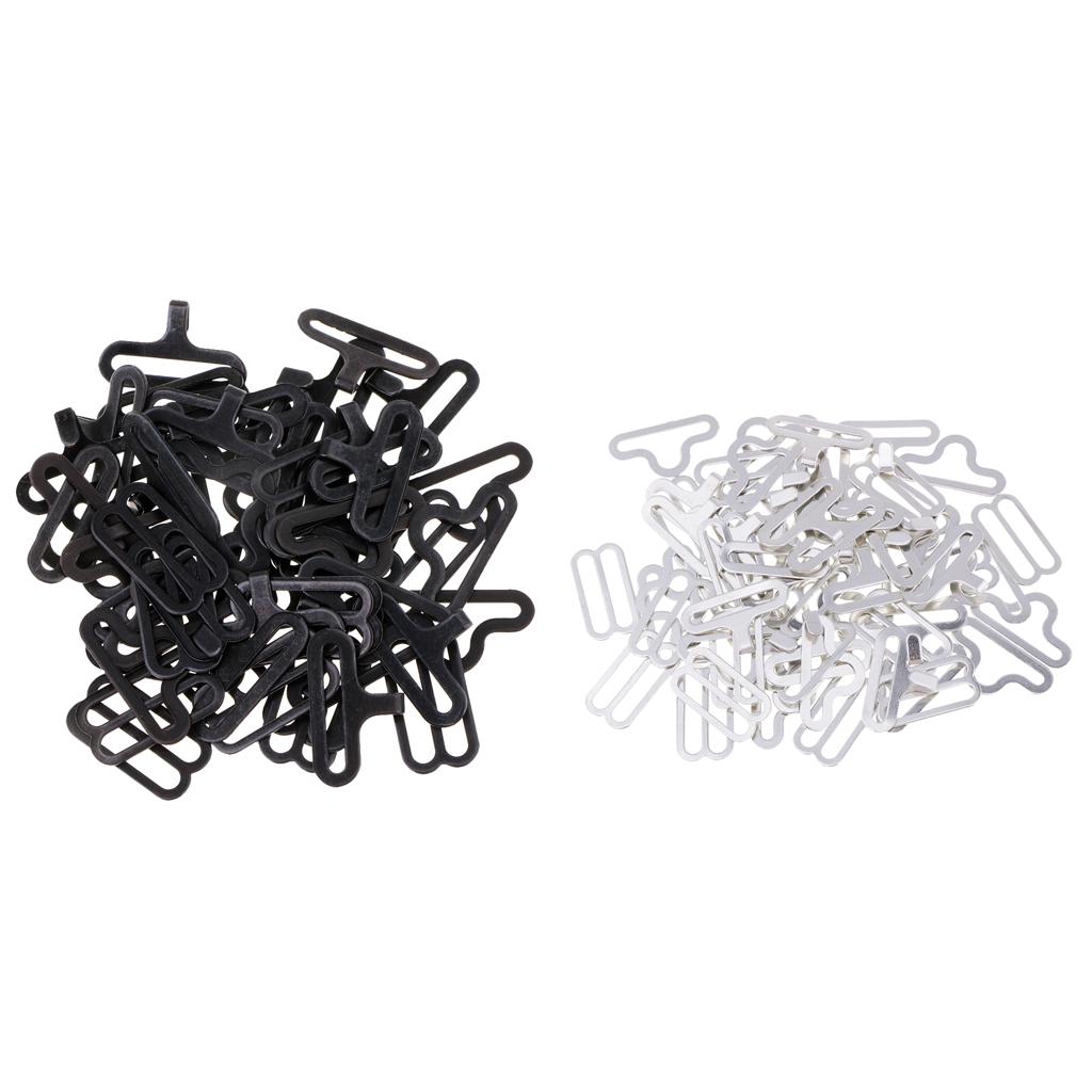 40 Sets Bow Tie Clips Metal Hooks Sewing Fasteners for Necktie Strap Crafts