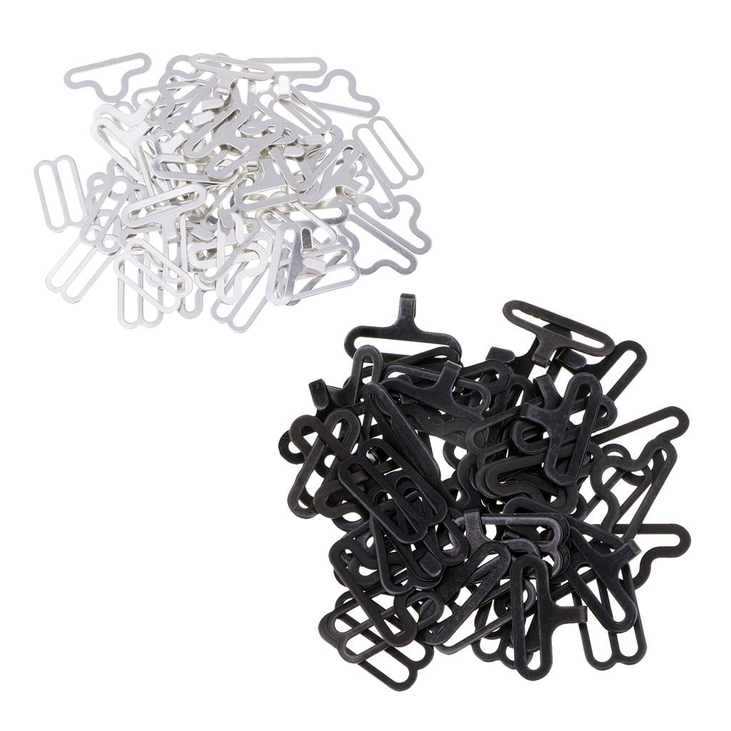 40 Sets Bow Tie Clips Metal Hooks Sewing Fasteners for Necktie Strap Crafts