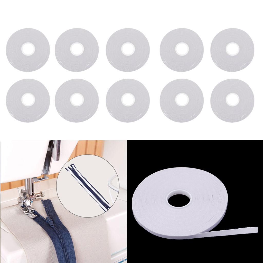 10 Rolls White Double Sided Tape Quilting Tape Wash Away Tape 21.8 Yards