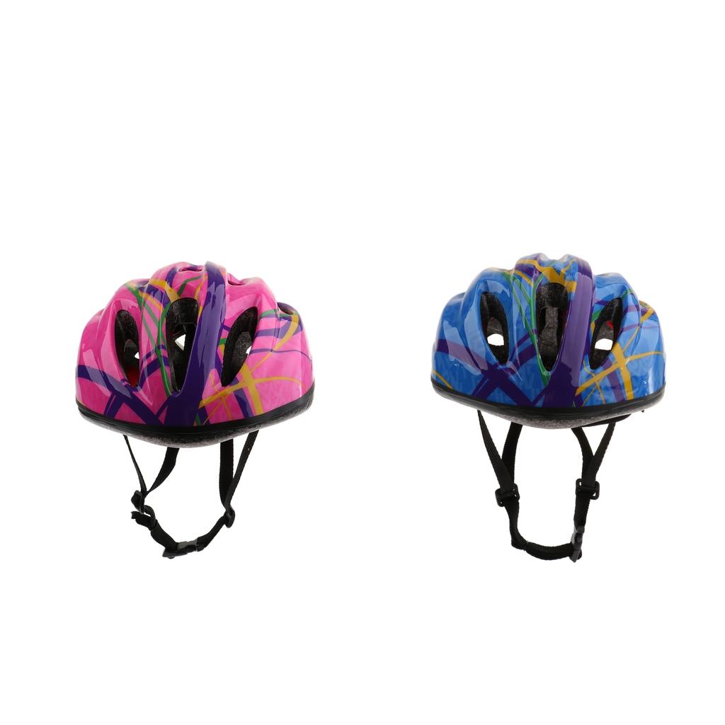 2Pcs Children Kids Adjustable Skating Riding Helmets Head Protective Gear