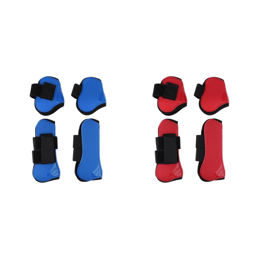 4 Pairs Horse Leg Boots Front Hind Leg Tendon Protect Equestrian
