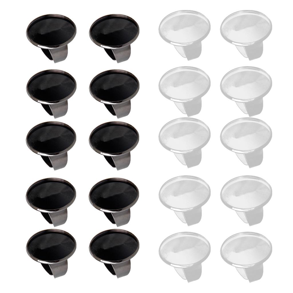 20 Pieces Adjustable Brass DIY Blank Ring Bezel Base for 25mm Cabochon