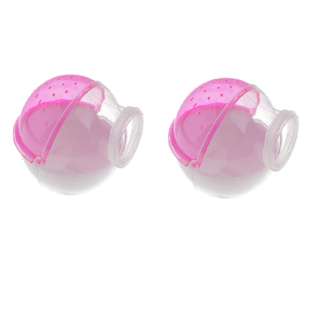 2 pcs Hamster Mouse Small Pet Bathroom Cage Box Bath Sand Sauna Toilet Pink